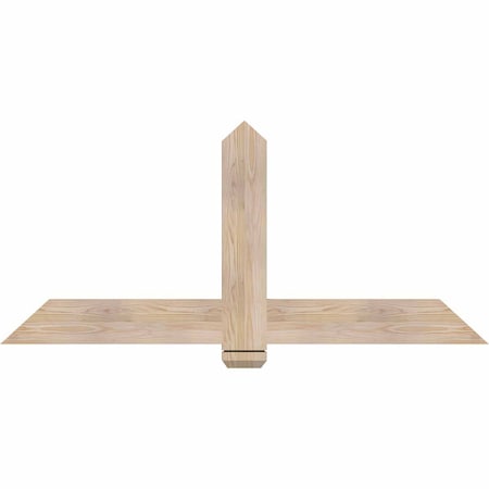 Ekena Millwork Eugene Smooth Timber Gable Bracket, Douglas Fir, 60"W x 27"H x 1 1/2"D x 5 1/2"F, 11/12 Pitch GBW060X27X0206EUG00SDF